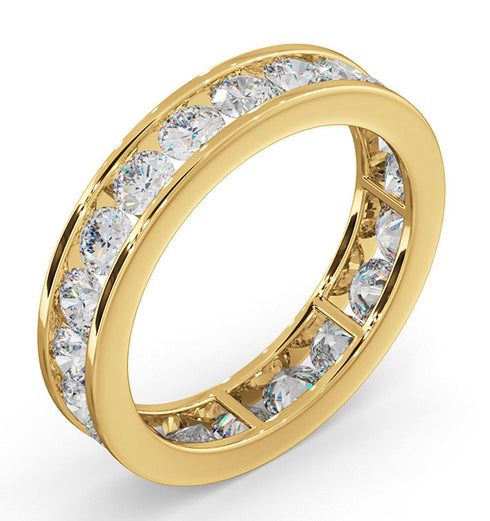 Mens 2ct H/Si Diamond 18K Gold Full Band Ring